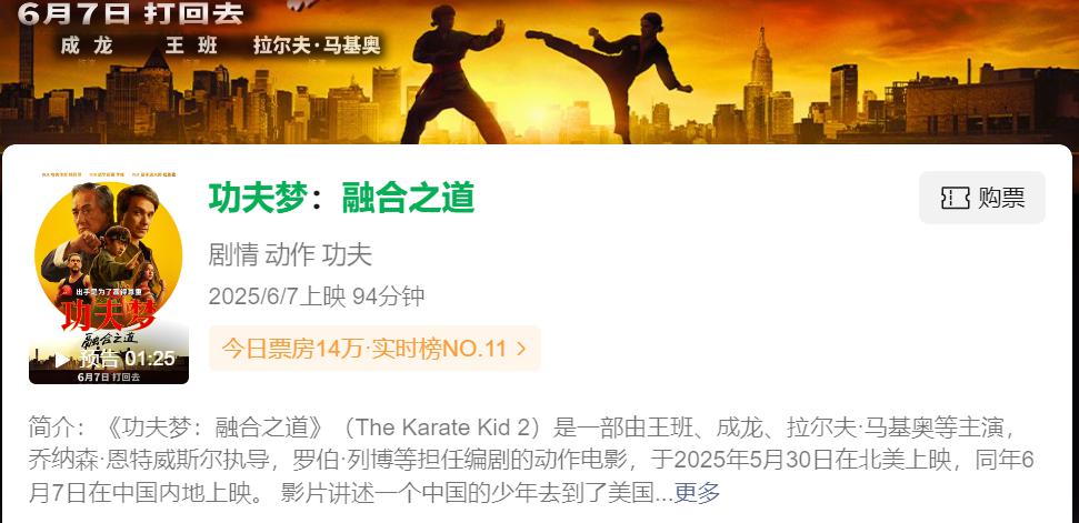 功夫梦：融合之道_成龙号召力_功夫梦：融合之道票房